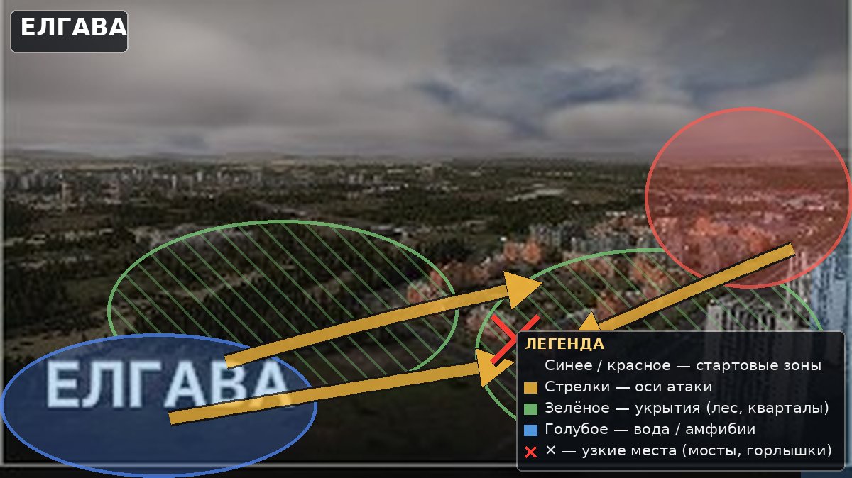 Тактическая карта: Елгава